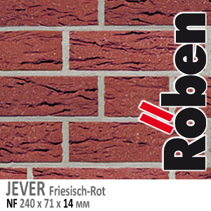 JEVER Freisich-Rot NF 240х71х 14 фризланд красный цвет мерейная клинкерная плитка ручной формовки Roben Германия купить - цена за штуку и за м2  в наличии в Москве на Roof-n-Roll.ru