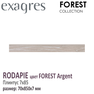 Плинтус для плитки Exagres серия RODAPIE FOREST ARGENT