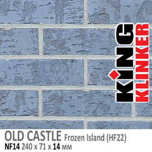 King Klinker серия OLD CASTLE цвет Frozen Island (HF22) формат NF14 240х71х14 мм. Фасадная клинкерная плитка под состаренный кирпич ручной формовки. Всегда в наличии. Цена и как купить в Москве. Акция в Roof-N-Roll.ru